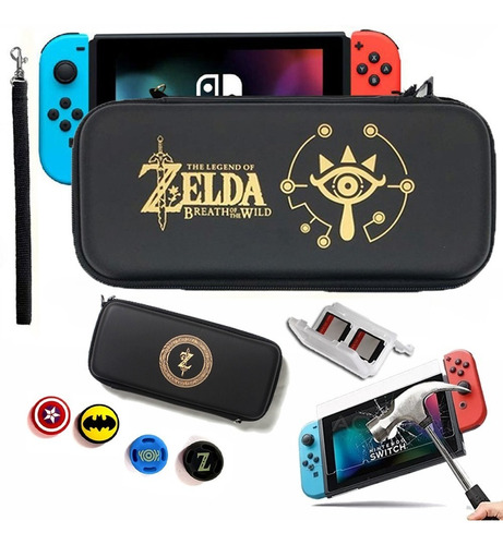  Estuche Zelda Para Nintendo Switch + Mica + Gomas