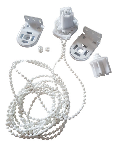 Peças Kit Para Cortina Persiana Rolo Tubo 32mm,com Corrente Cor Branco