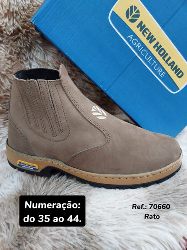 Bota New Holland Cuero Legítimo Varios Colores 