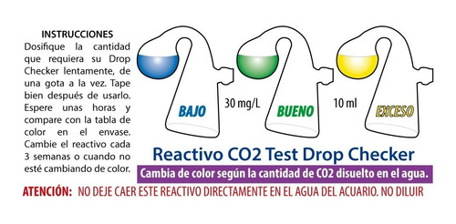 Drop Checker Test Kit Co2 Medidor Reactivo Indicador Acuario