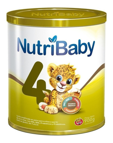 Leche de fórmula en polvo Ethical Pharma NutriBaby 4 en lata de 1 de 900g - 3  a 5 años