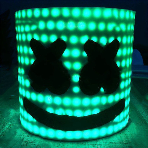 Leds Casco Mascara Marshmello V.2 600 Leds Rgb Envio Gratis