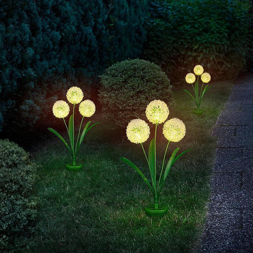 - Sd Mc Luz Solar Con Flor Artificial Led Blanca Cálida Para