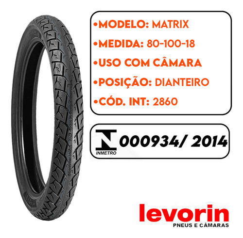 Pneu Dianteiro Rd-rdz 125-135/ Rx 180 80-100-18 Levorin