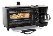 Comprar Horno + Cafetera + Parrilla Raf Multifuncional Negro 3 En 1