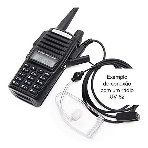 Imagem 4 de 9 de Fone Ouvido Ht Baofeng Tipo Fbi Agente Segurança Tubo De Ar