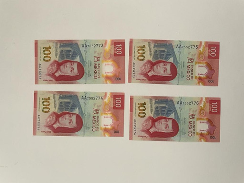 Billetes De Colección Denominación 100 Serie Aa Consecutivo 