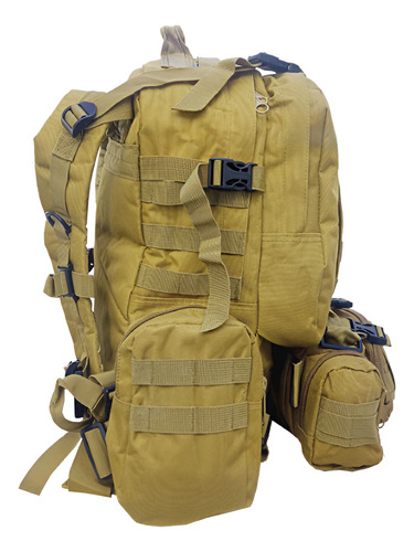 Mochila Eagle Claw Military Tactical 40 Litros Color Coyote Liso