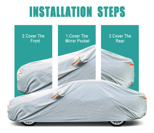 Funda Para Coche Sedán De 6 Capas Impermeable Para T_5113920