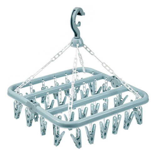 . Percha Plegable Multifuncional, 32 Clips