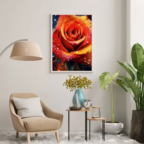 comprar Quadro Decorativo Grande 90x60 Flor Rosa 01 Luxo Quarto Sala