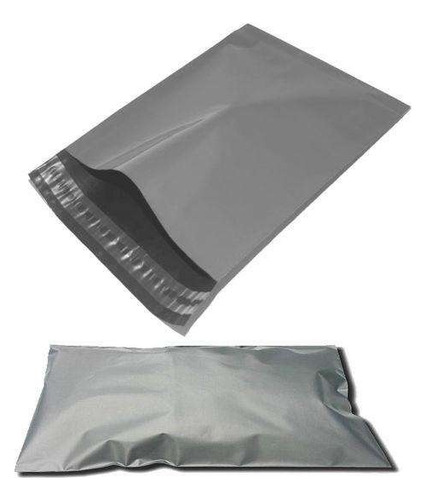 Envelope Plastico 19x25 Ecológico Cinza Com Lacre 500 Uni
