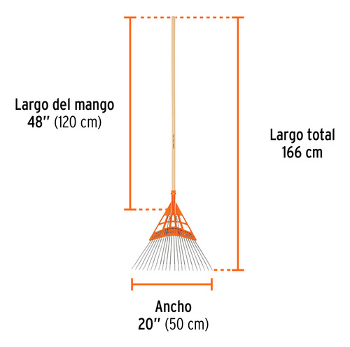 Escoba 22 Dientes Cabeza Recta Alto Impacto Truper 14332