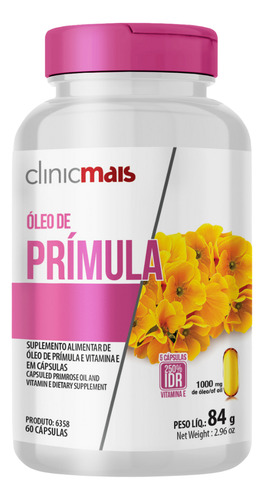 Óleo De Prímula 500mg 60 Cápsulas | Clinic Mais