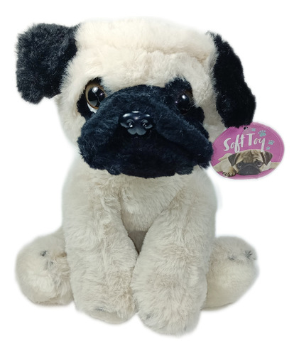 Peluche Perro Pug Soft Toy Original Importado 23 Cms