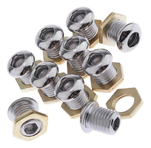 = 20 Piezas Plateadas 1/2 Cast Drum Set Partes Para Bajo Tom