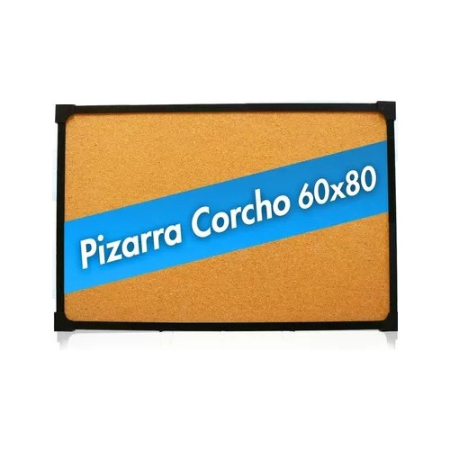 Imagen 2 de 5 de Pizarra Corcho 60x80 Marco Aluminio Chinche Oficina Notas