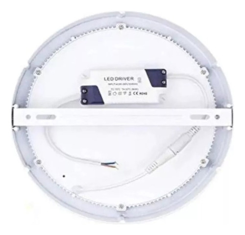 Pack 10 Focos Led Panel Sobrepuesto Redondo 6w Luz Fria