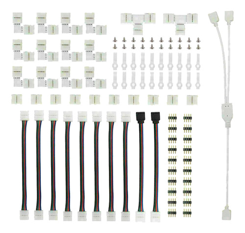 Kit De Conector De Tira De Led Para 5050 10mm 4 Pines,