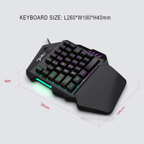 Imagen 5 de 7 de Teclado De 35 Teclas Para Videojuegos Para Una Mano