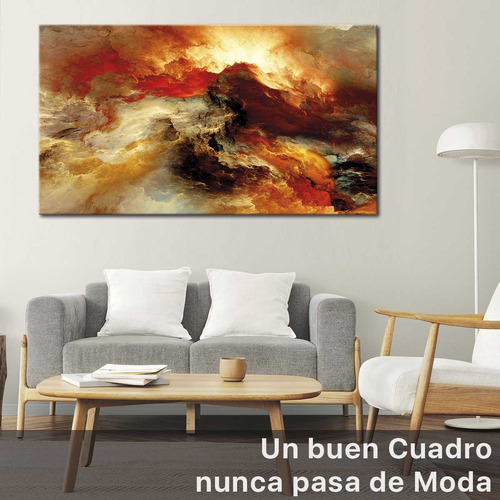 Cuadro Abstracto Elegante Colores Bastidor Canvas  130x60