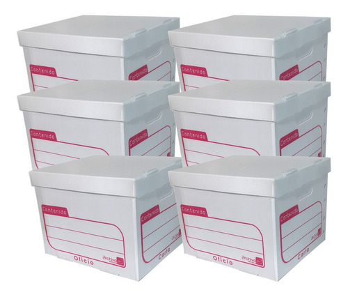 6 Cajas De Plástico Archivo Muerto Sherglass Tamaño Mixto | Envío gratis