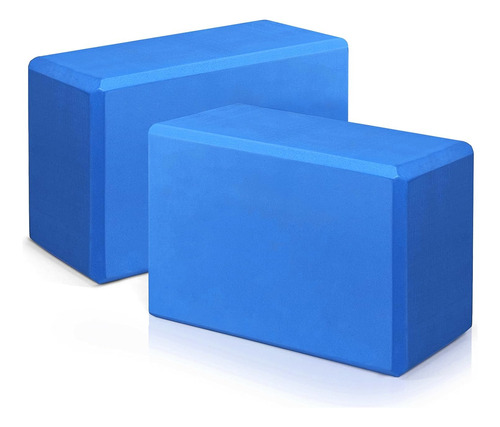 Bloques De Yoga, Paquete De 2, 9 X 6 X 3 Pulgadas, Azul