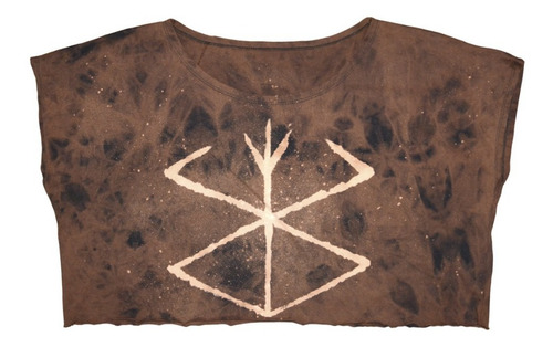Imagen 5 de 9 de Croptop Berserk Sacrifice Ancho Desgastada Algodon Caustico