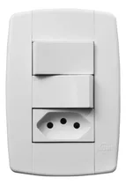 Comprar Espelho 4x2 Com 2 Teclas Simples 10a E 1 Tomada 10a 250v