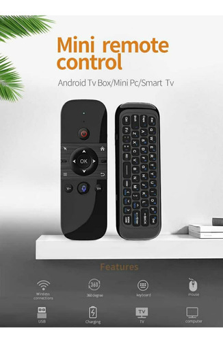 Control Remoto Recargable, Teclado, Air Mouse, Comando X Voz