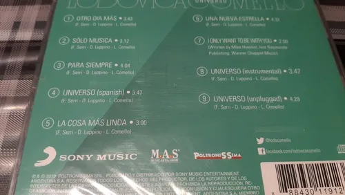 Lodovica Comello - Universo - Cd Nuevo Cerrado