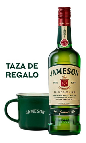 Combo Jameson 1lt + Taza Jameson De Regalo