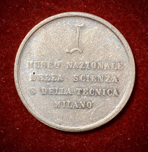Medalla Leonardo Da Vinci Museo Nacional Milán Token (Usado)