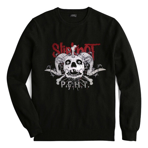 Buzo Cuello Redondo De Slipknot Calavera, Thrash Metal