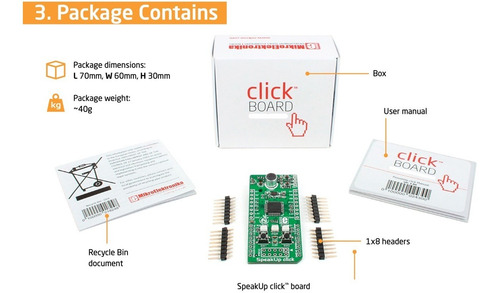 Imagen 9 de 9 de Modulo De Reconocimiento De Voz Mikroe Speakup. Arduino, Pic