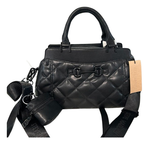 Steve Madden Bolsa De Mano Grande Negra Con Monedero 