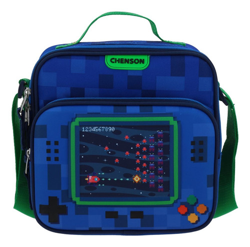 Lonchera Azul Escolar Con Diseño Gamer Chenson Original Gala Azul
