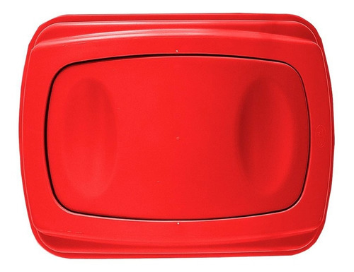 Bote Rpbi 65l Color Rojo Con Tapa Balancín Lateral