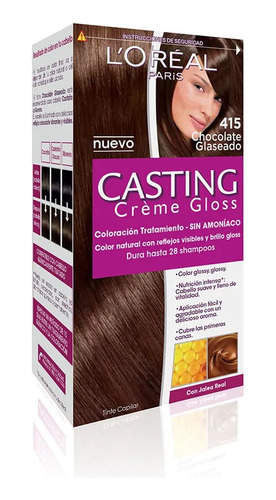 Tinta Loreal Casting Creme Gloss 415 Chocolate Glaseado