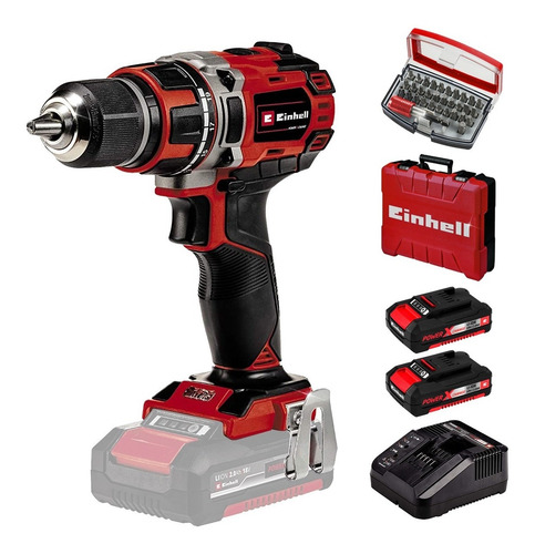 Imagen 2 de 10 de Taladro Percutor Inalambrico Brushless 2 Baterias 32 Puntas