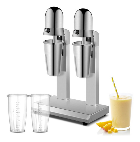 Batidora Doble Milkshake Maker, Malteadas, Acero Inoxidable