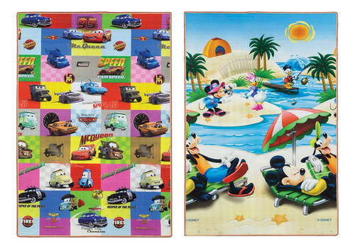 Tapete Quarto Infantil Acolchoado Disney Carros E Mickey