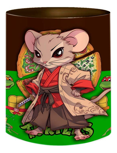 Caneca Presente Coleção Tartaruga Ninja Rato Mestre Splinter