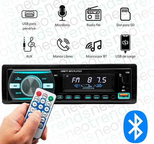 Reproductor Pioneer Carro Bluetooth Usb Mp3 Control Garantía