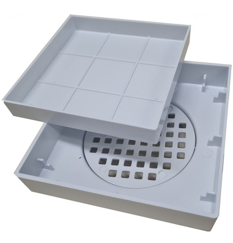 Ralo 10x10 Oculto Seca Piso/porcelanato Inteligente Branco