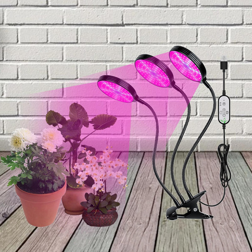 Lámpara De Clip Flexible 45w 3 Cabeza Redonda