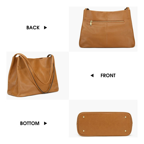 Kattee Bolsos De Mano De Cuero Genuino Suave Para Mujer, Y