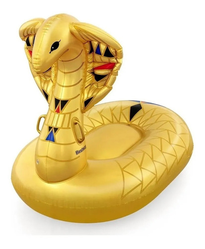 Flotador Colchoneta Inflable Cobra Oro Gigante 180 X 146 Cm