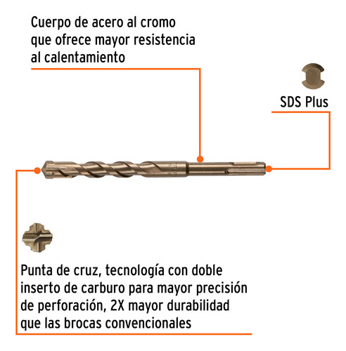 Broca Sds Plus 14 X 160 Mm Truper 101201