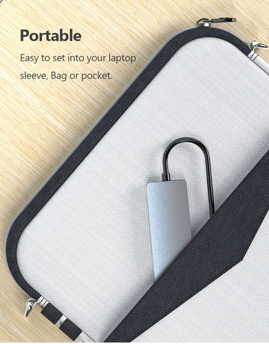Imagen 10 de 10 de Hub Adaptador Tipo C 6 En 1 Usb 3.0 Hub Con Hdmi Y Sd